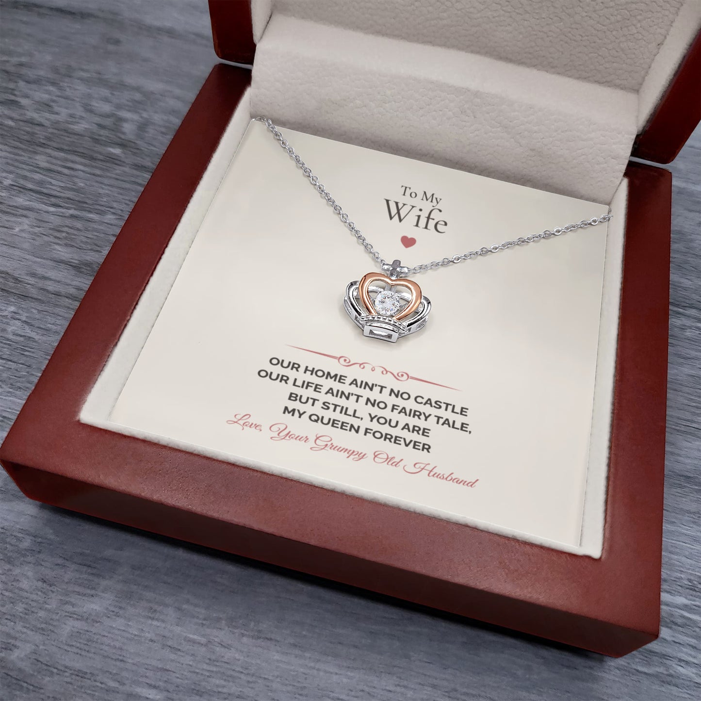 To My Wife – Meaningful Necklace with Heartfelt Message Card