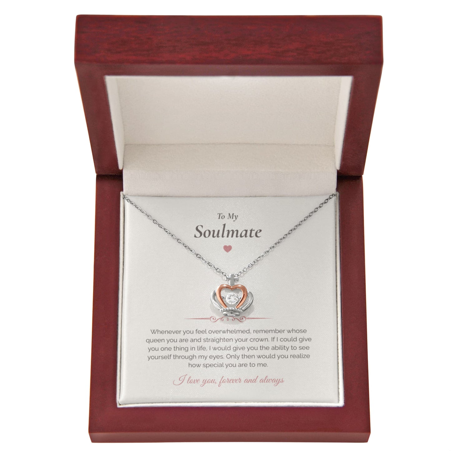 To My Soulmate – Meaningful Necklace with Message Card